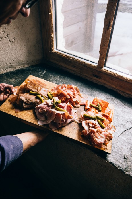 Gather inside for a locally sourced dinner of traditional Savoie dishes paired with French wines and